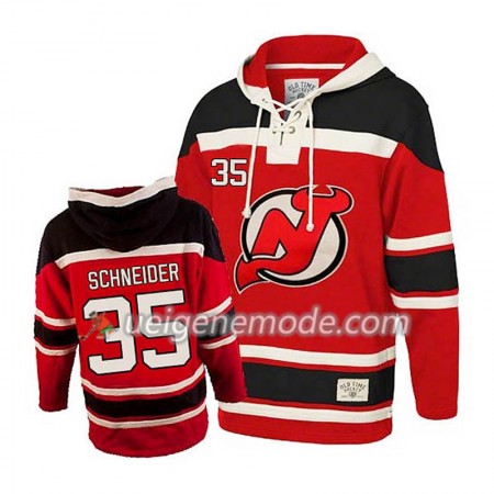 Herren Eishockey New Jersey Devils Cory Schneider 35 Rot Sawyer Hooded Sweatshirt